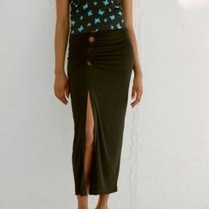 Musier Paris Dona Hole Detail Midi Skirt 38 S M